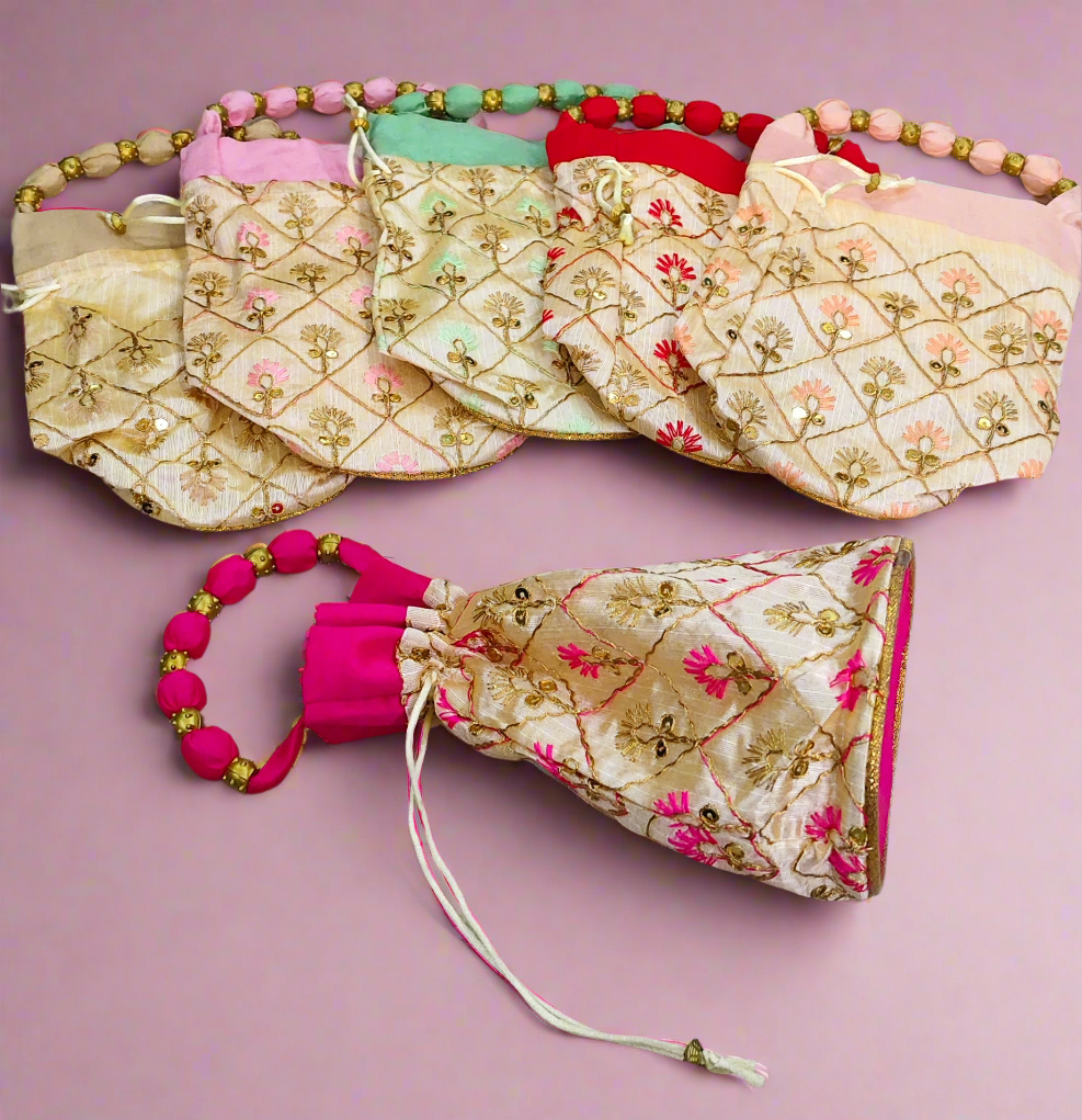 Embroidery Handle Bag