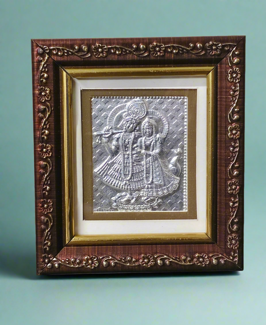 999 Silver Radha Krishna Frame