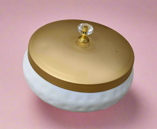 White Matki Pichwai Jar 6"
