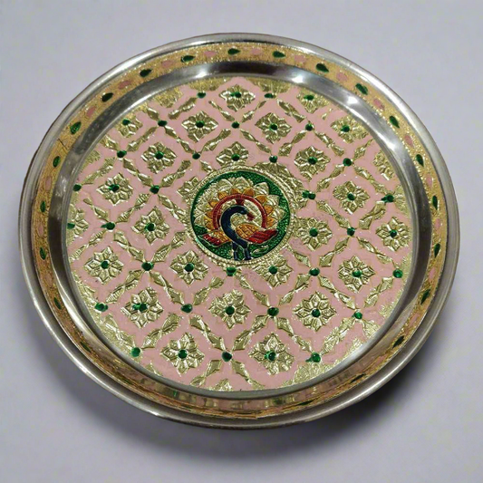 MEENAKARI PINK  PLATE - 7"